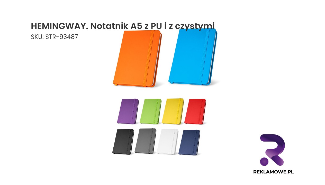 Notatnik A5 HEMINGWAY z okładką z PU i czystymi stronami