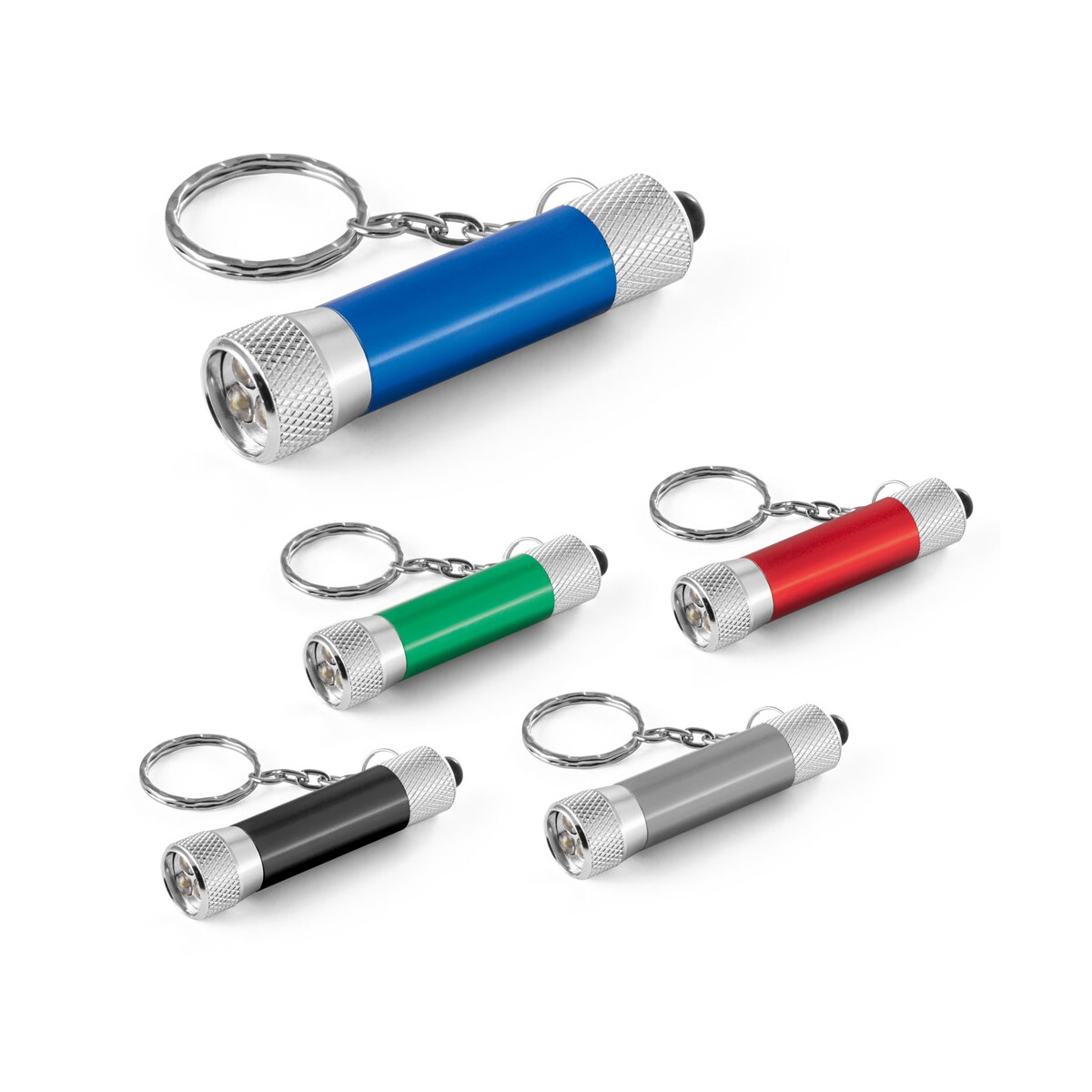 LERGAN. Aluminiowy brelok z latarką 3 LED 93141_set