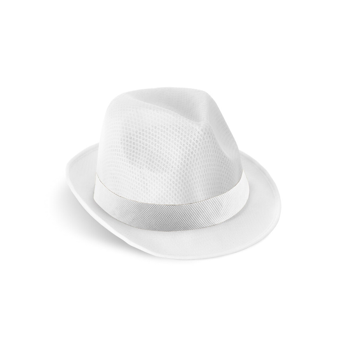 MANOLO POLI. Kapelusz z PP z białą poliestrową wstążką 99086_set