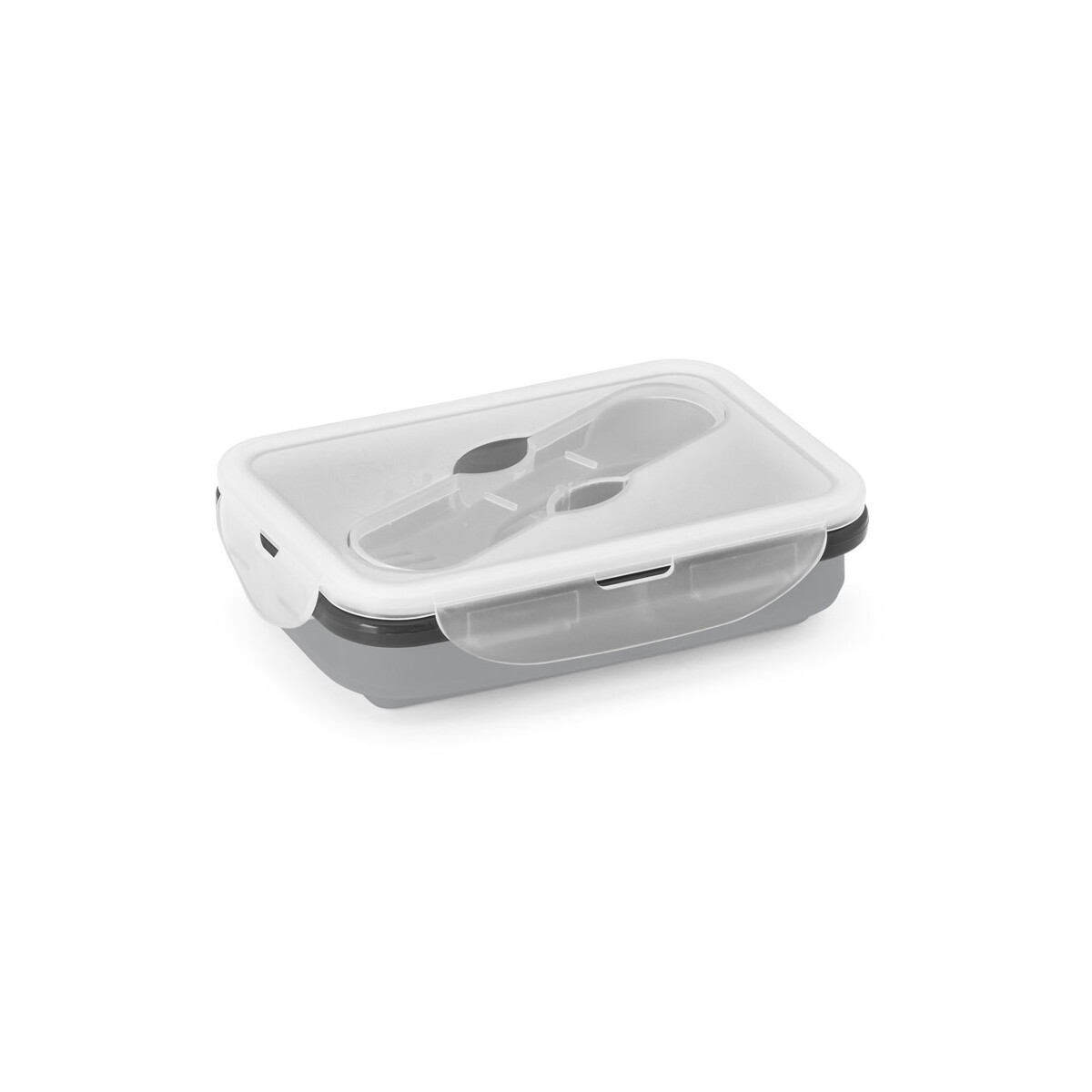 SAFFRON. Lunch Box. Wysuwane hermetyczne pudełko wykonane z silikonu i PP 640 mL 93847_set