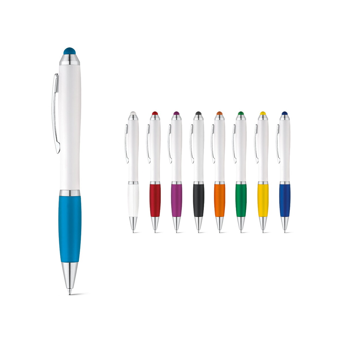 SANS. Długopis z mechanizmem obrotowym i metalowym klipsem 91634_set
