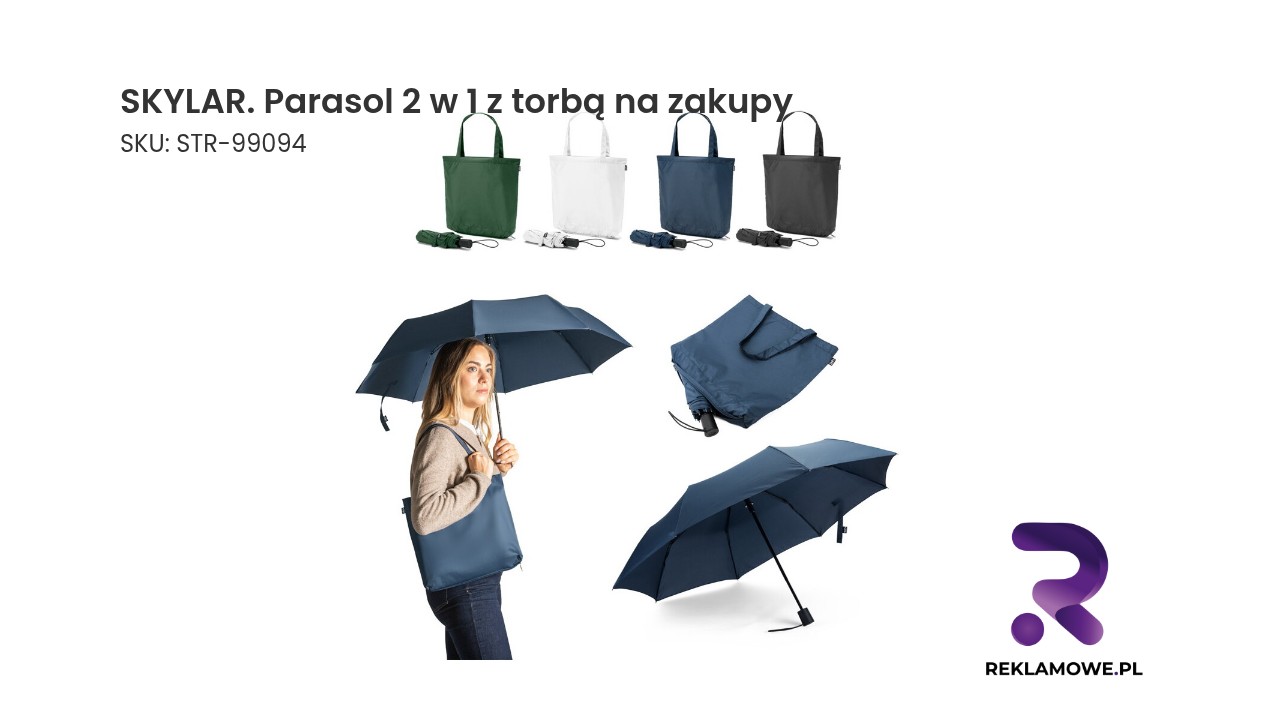 SKYLAR parasol 2 w 1 z torbą na zakupy