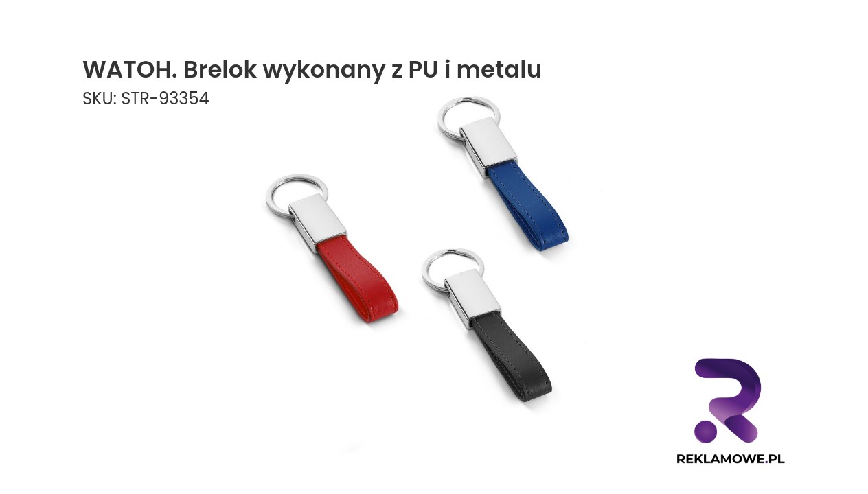 WATOH. Brelok wykonany z PU i metalu WATOH brelok wykonany z PU i metalu – elegancki brelok do kluczy